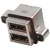 Amphenol Commercial - MUSB-C111-30 - pcb mount right angle stacked-2 port type a usb receptacle connector|70144959 | ChuangWei Electronics