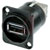 Neutrik - NAUSB-W-B - IP65 black D-housing Reversible USB 2.0 gender changer (typeA and B)|70088377 | ChuangWei Electronics