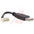 Bulgin - 14193 - 100mm Male USB A to Female 5 Way Connector USB 2.0 Cable Assembly|70098944 | ChuangWei Electronics