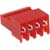 TE Connectivity - 3-640440-4 - Red 22 AWG IDC Closed End 4 Position MTA-100 Receptacle|70042739 | ChuangWei Electronics