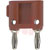 Pomona Electronics - MDP-S-2 - Red Double Banana Plug With Shorting Bar|70197068 | ChuangWei Electronics