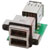 Amphenol Commercial - MUSB-C311-30 - pcb mount w/usb term right angle stacked-2 port type a usb receptacle connector|70144961 | ChuangWei Electronics