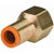 SMC Corporation - KQ2F07-34A - Pneumatic Straight Threaded-to-Tube Adapter, NPT 1/8 Female, Push In 1/4 in