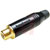 Amphenol Audio - ACJR-BLK - Gold plated contacts Coloured shell Diecast shell RCA Jack|70400421 | ChuangWei Electronics