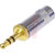 Neutrik - NYS231G - Rean Connector; AV; Stereo Plug; 3.5mm; Nickel Handle; Gold Plug