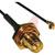 Amphenol RF - 336312-12-0200 - 200 mm IP67 RP to AMC Plug on 1.13mm cable SMA Bulkhead Jack|70275113 | ChuangWei Electronics