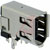 Amphenol Commercial - UE33-AA1-110 - 6 contact thru-hole upright pcb mount rt angle receptacle firewire connector|70115898 | ChuangWei Electronics